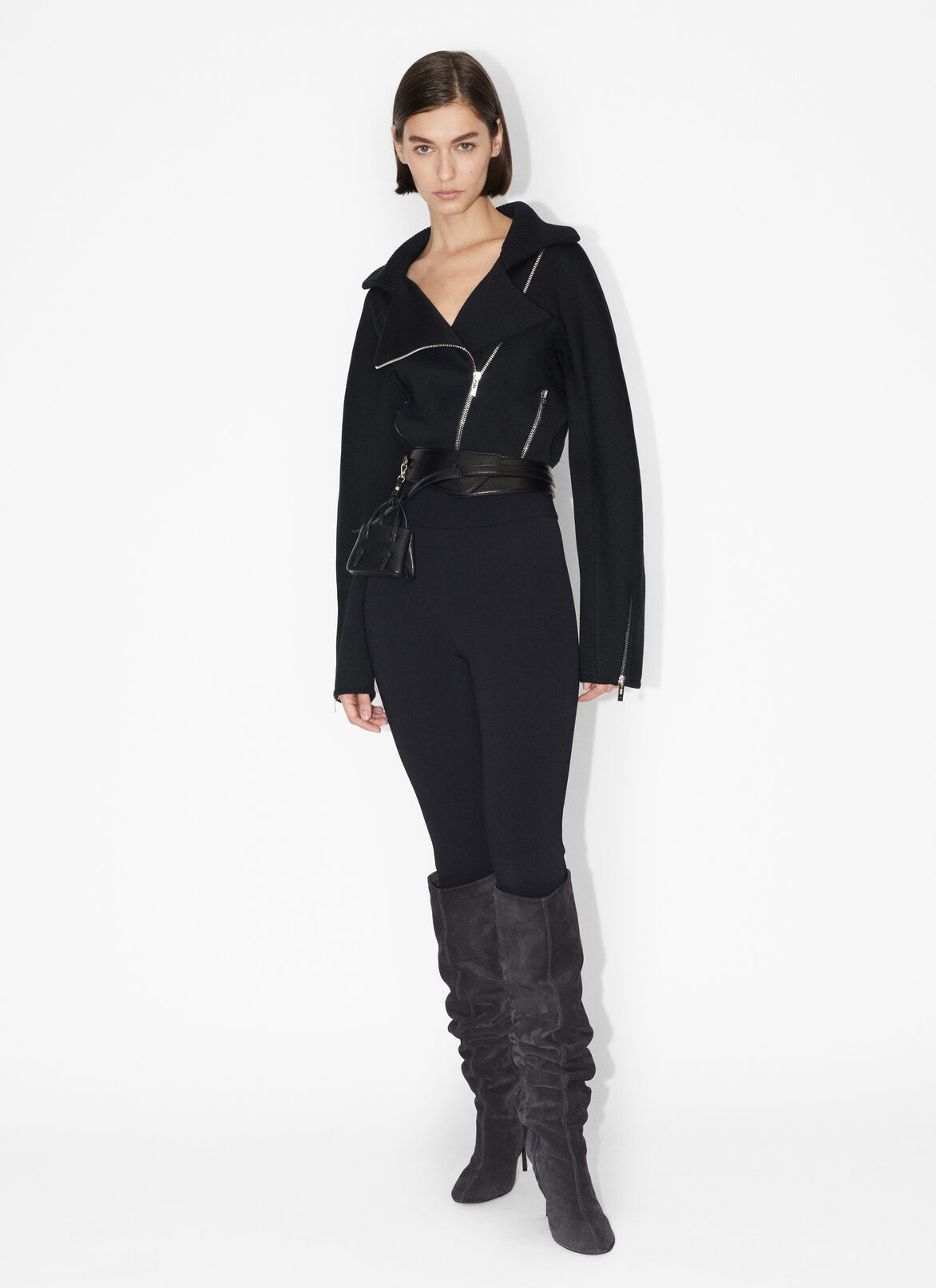 Stretch knit leggings ALAÏA BLACK STRETCH KNIT LEGGINGS